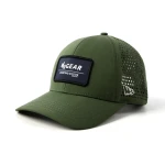 casquette trucker 6 panneaux en tissu fonctionnel avec ecusson tisse et perforation laser - View 3