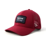 casquette trucker 6 panneaux en tissu fonctionnel avec ecusson tisse et perforation laser - View 1