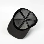 casquette trucker 6 panneaux en coton avec ecusson tisse et broderie de bordure - View 7