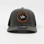 casquette trucker 6 panneaux en coton avec ecusson tisse et broderie de bordure - View 2