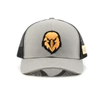 casquette trucker 6 panneaux en coton avec ecusson tisse et broderie de bordure - View 6