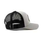 casquette trucker 6 panneaux en coton avec ecusson tisse et broderie de bordure - View 9