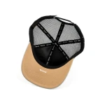 casquette trucker 6 panneaux en coton avec ecusson tisse et broderie de bordure - View 11