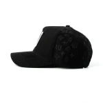5-Panel Baseball Cap with Metal Plate and Full Embroidery - View 3