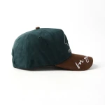 5-Panel Baseball Cap with Flat Embroidery and Chain Stitch Embroidery - View 5