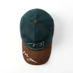 5-Panel Baseball Cap with Flat Embroidery and Chain Stitch Embroidery - View 6