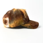 topi baseball 5 panel berbahan Corduroy dengan Flat Embroidery - View 5