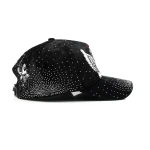 Streetwear 5-Panel Baseball Cap with Flat Embroidery and Rhinestone - View 5