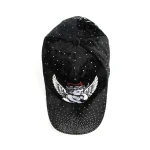 Streetwear 5-Panel Baseball Cap with Flat Embroidery and Rhinestone - View 6