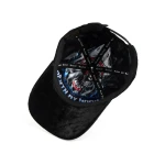 Streetwear 5-Panel Baseball Cap with Flat Embroidery and Rhinestone - View 7