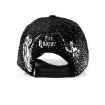 Streetwear 5-Panel Baseball Cap with Flat Embroidery and Rhinestone - View 4