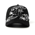 5-Panel Baseball Cap with Flat Embroidery and 3D Embroidery - View 2