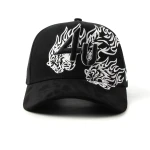 topi baseball 5 panel berbahan katun dengan Flat Embroidery - View 2