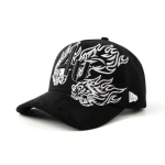 topi baseball 5 panel berbahan katun dengan Flat Embroidery - View 1