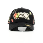 Streetwear 5-Panel Baseball Cap with Flat Embroidery and 3D Embroidery - View 6