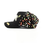 Streetwear 5-Panel Baseball Cap with Flat Embroidery and 3D Embroidery - View 7