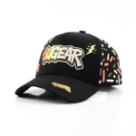 Streetwear 5-Panel Baseball Cap with Flat Embroidery and 3D Embroidery - View 1