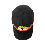 topi baseball 5 panel berbahan Suede dengan Flat Embroidery dan bordir tepi - View 6