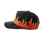 topi baseball 5 panel berbahan Suede dengan Flat Embroidery dan bordir tepi - View 3