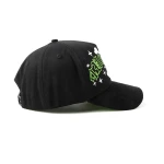 Streetwear 5-Panel Baseball Cap with Flat Embroidery and Rhinestone - View 5
