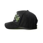 Streetwear 5-Panel Baseball Cap with Flat Embroidery and Rhinestone - View 3