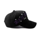 5-Panel Baseball Cap aus Baumwolle mit Flat Embroidery und Rhinestone - View 5