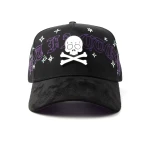 5-Panel Baseball Cap aus Baumwolle mit Flat Embroidery und Rhinestone - View 2