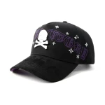 5-Panel Baseball Cap aus Baumwolle mit Flat Embroidery und Rhinestone - View 1