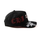 Streetwear 5-Panel Baseball Cap with Flat Embroidery and Rhinestone - View 5