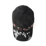 Streetwear 5-Panel Baseball Cap with Flat Embroidery and Rhinestone - View 6