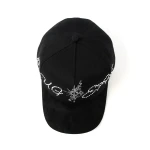 бейсболка с 5 панелями из Double-Sided Suede с Flat Embroidery и Rhinestone - View 6