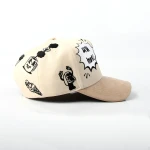 cappellino da baseball a 5 pannelli in cotone con ricamo tatami e Flat Embroidery - View 5
