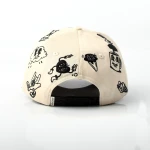 cappellino da baseball a 5 pannelli in cotone con ricamo tatami e Flat Embroidery - View 4