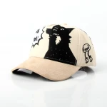 cappellino da baseball a 5 pannelli in cotone con ricamo tatami e Flat Embroidery - View 1