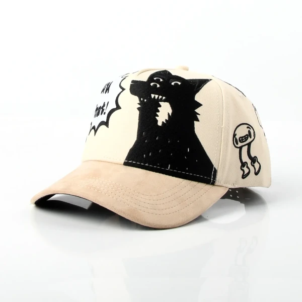 cappellino da baseball a 5 pannelli in cotone con ricamo tatami e Flat Embroidery - Premium OEM headwear detail