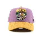 Streetwear 5-Panel Baseball Cap with Flat Embroidery and 3D Embroidery - View 3