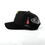 Streetwear 5-Panel Baseball Cap with Flat Embroidery and Rhinestone - View 3