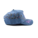 Streetwear 5-Panel Baseball Cap with Flat Embroidery and Applique Embroidery - View 6