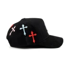 gorra de beisbol de 5 paneles de algodon con Flat Embroidery y bordado aplicado - View 9
