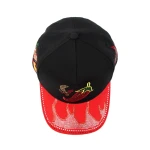 topi baseball 5 panel berbahan katun dengan emboss frekuensi tinggi dan Flat Embroidery - View 6