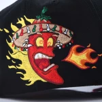 topi baseball 5 panel berbahan katun dengan emboss frekuensi tinggi dan Flat Embroidery - View 12