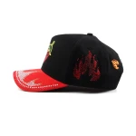 topi baseball 5 panel berbahan katun dengan emboss frekuensi tinggi dan Flat Embroidery - View 3