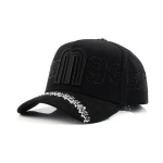 Streetwear 5-Panel Baseball Cap with Flat Embroidery and 3D Embroidery - View 1