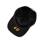 Streetwear 5-Panel Baseball Cap with Flat Embroidery and Rhinestone - View 7