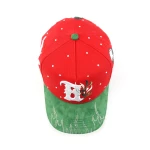 topi baseball 5 panel berbahan katun dengan Flat Embroidery dan Rhinestone - View 6
