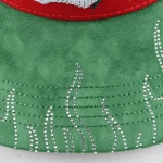 topi baseball 5 panel berbahan katun dengan Flat Embroidery dan Rhinestone - View 8