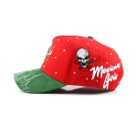 topi baseball 5 panel berbahan katun dengan Flat Embroidery dan Rhinestone - View 3