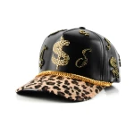 Streetwear 5-Panel Baseball Cap with Flat Embroidery and 3D Embroidery - View 1
