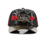 Streetwear 5-Panel Baseball Cap with Flat Embroidery and Metal Plate - View 2