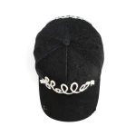 gorra de beisbol de 5 paneles de denim con bordado aplicado y serigrafia - View 10